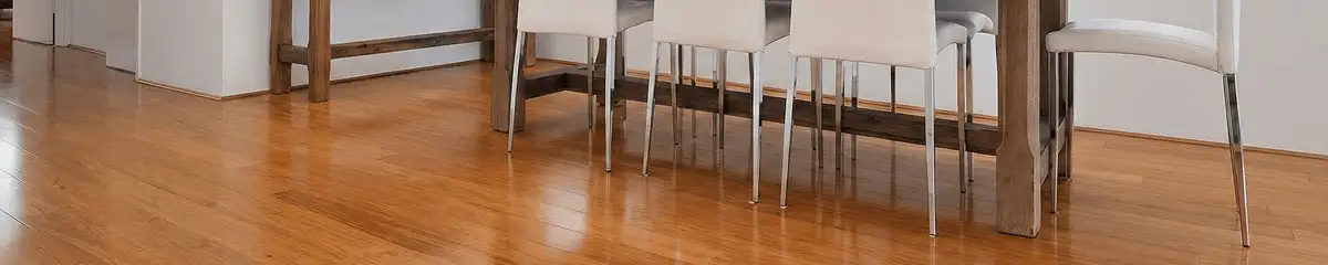 Professionally installed and refinished bamboo flooring in a residential home, showcasing smooth finish and natural wood tones in Bakersfield, CA